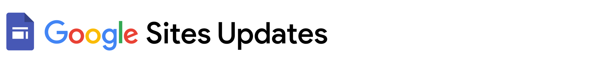 Google Sites Updates